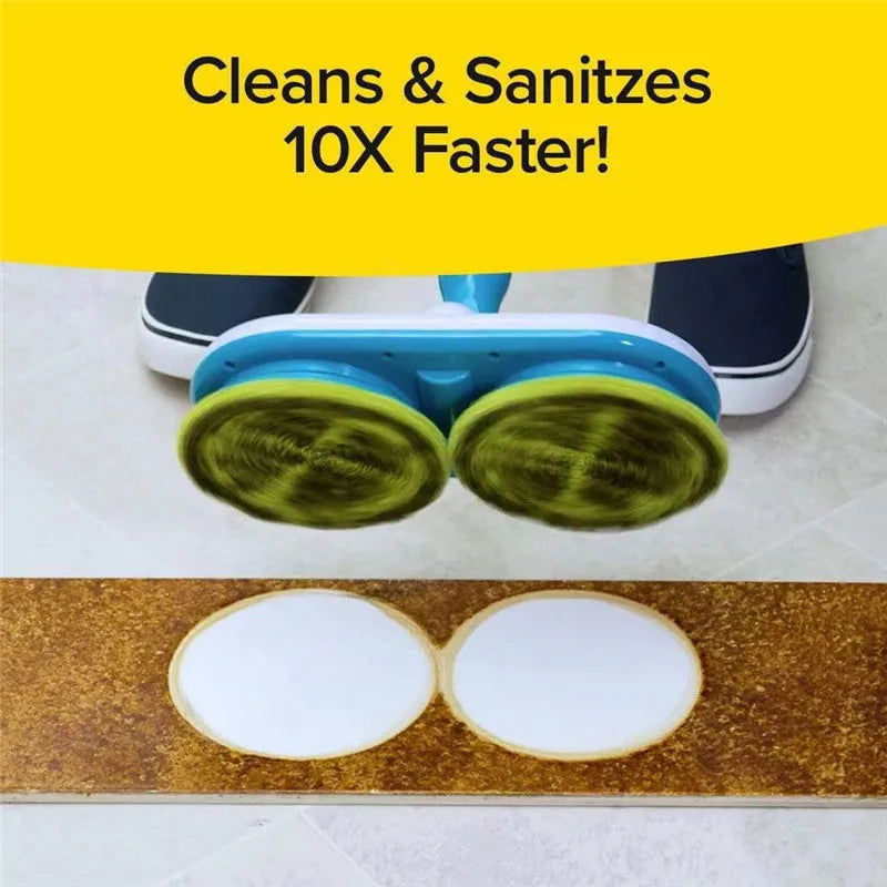 Wireless electric floor mop with charging capability and multiple cleaning pads