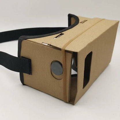 VR Cardboard Glasses foldable headset for 6-inch smartphones with 3D lenses and adjustable straps