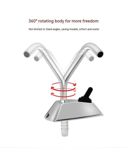 316 stainless steel electronic control RV rotating faucet with mirror finish