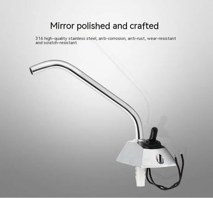 316 stainless steel electronic control RV rotating faucet with mirror finish