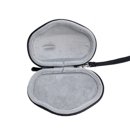 M720 black mouse protective sleeve with grey interior, showing compact 14cm size