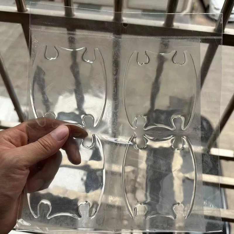 Clear 3D protective stickers for car door handle bowl scratch prevention.