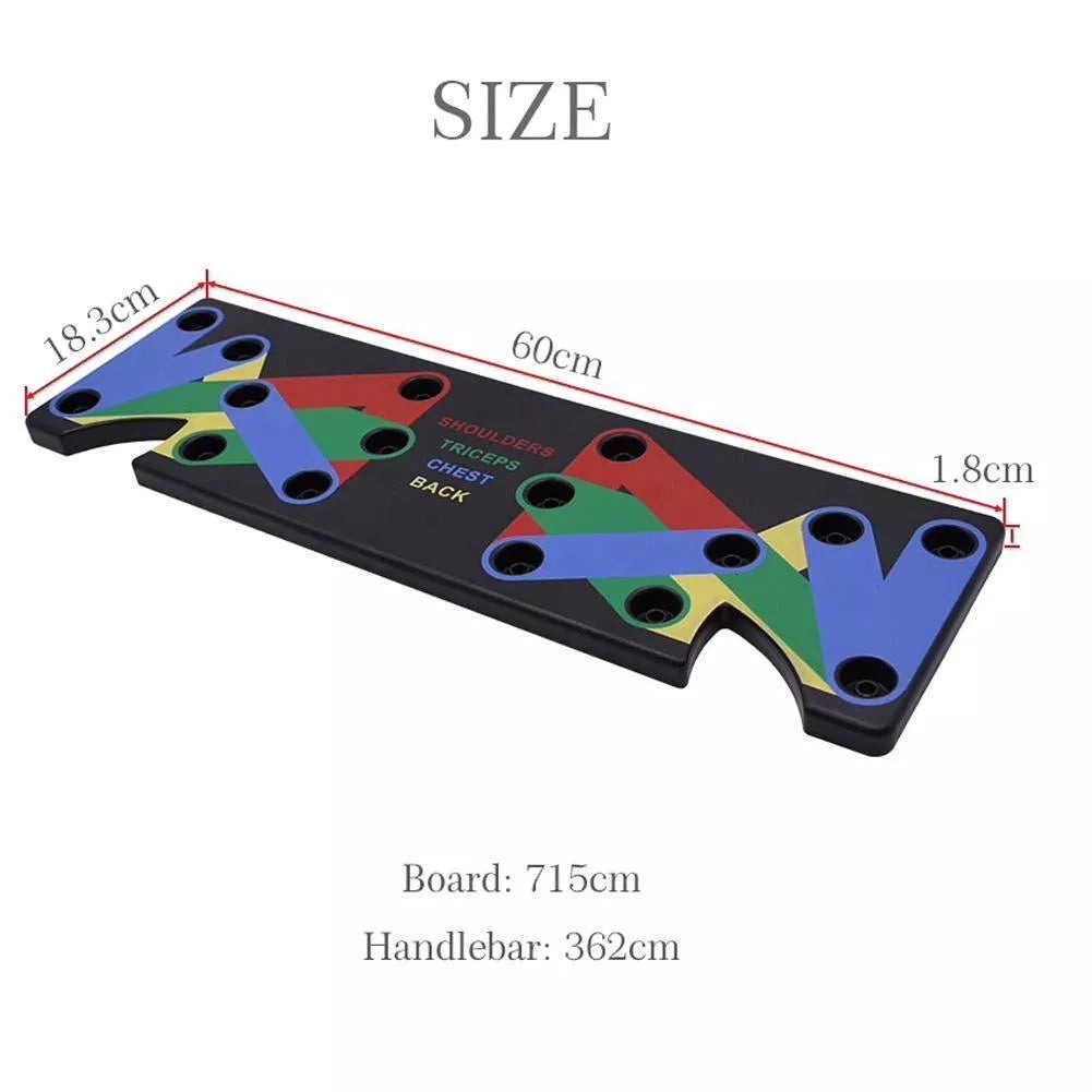 9-in-1 Push Up Rack Training Board for targeted muscle workouts