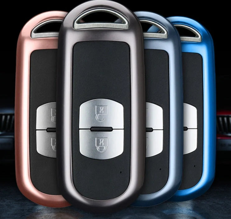 Aluminum alloy key case for Mazda with CNC engraving