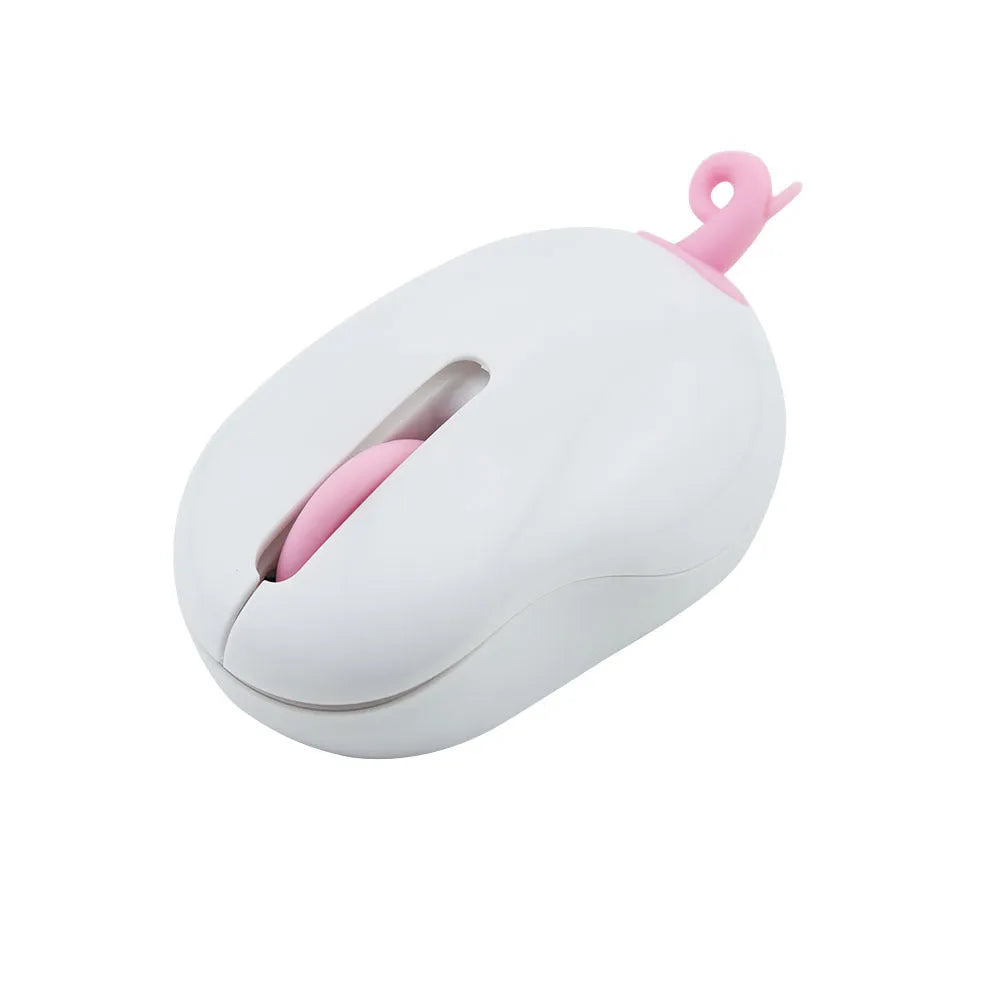Pink wireless silent mouse, 1200 DPI optical, 2.4GHz USB, 96 x 60 x 40mm, touch wheel