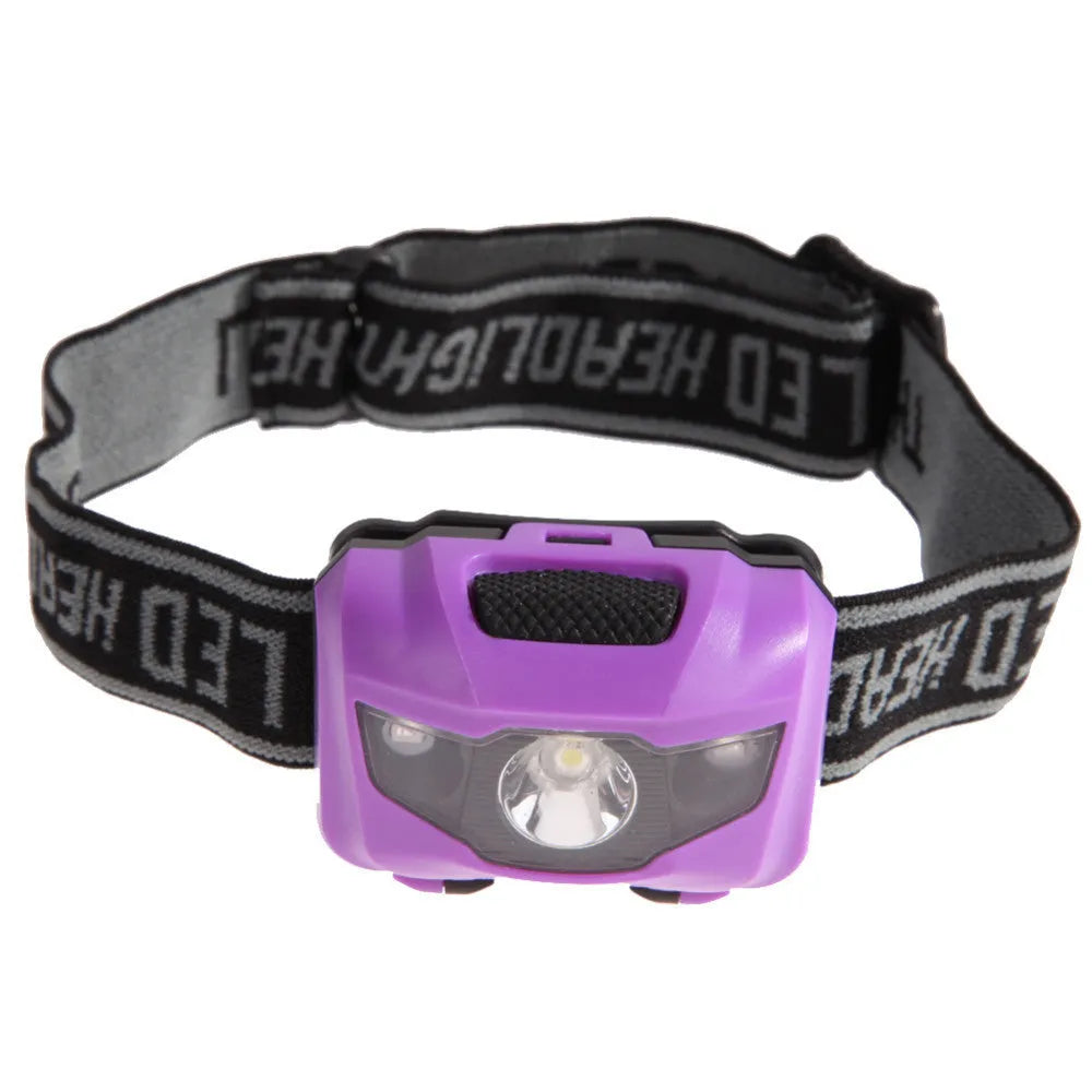 Cat Eye 2 Generation waterproof headlamp with white and red LEDs in black, orange, purple, or white colours