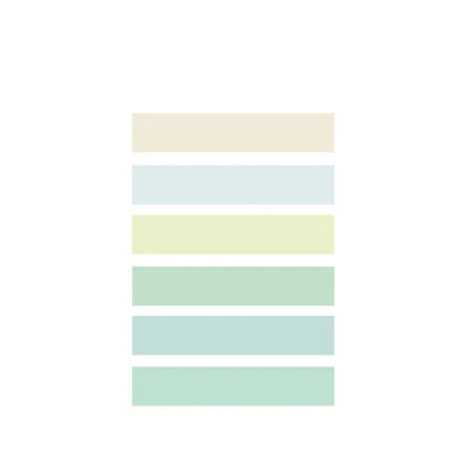 Morandi Japanese paper tape set of 6 rolls, 9mm x 3m, in ten muted colour options