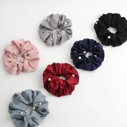 Creative rubber band fabric hair accessories hair ring in six colours including red, black, dark blue, pink, grey, light blue