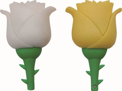 Cartoon rose shape USB flash drive with PVC shell, USB2.0, 20g weight, in Blue Pink Purple Red Yellow