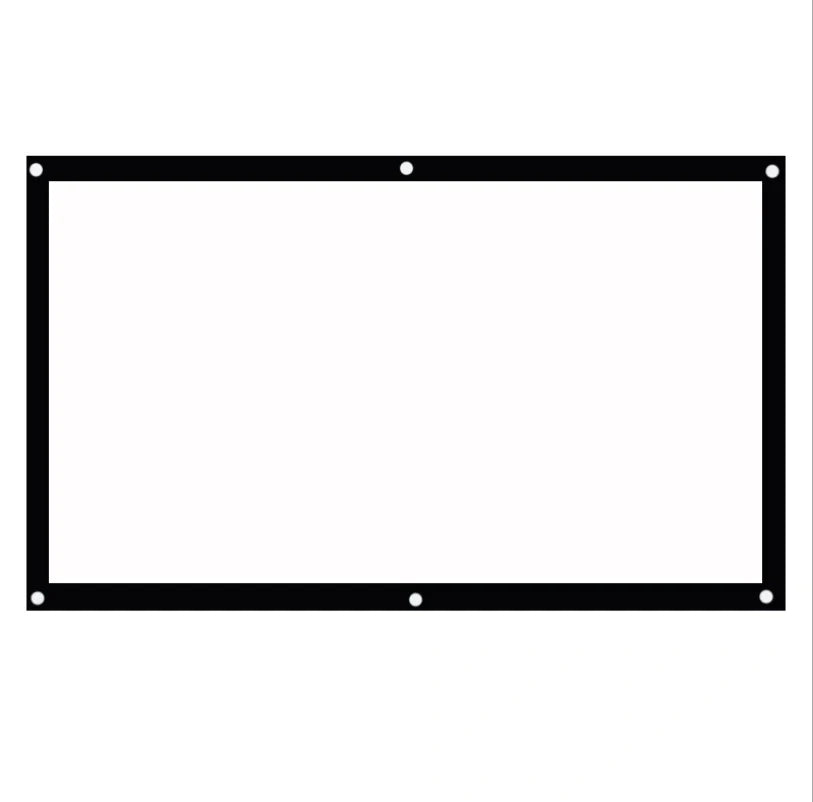Custom polyester projector screen curtain for home cinema, available in various sizes