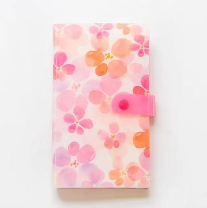 PVC business card holder book with protective shell and smile logo, measuring 190mm by 120mm