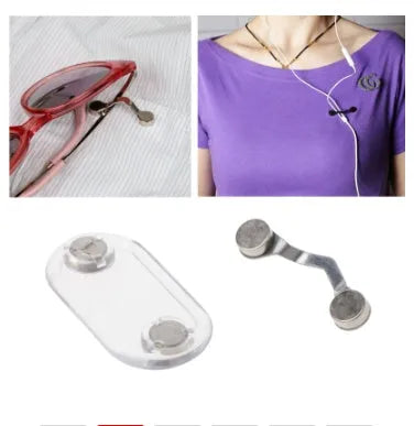 Magnetic Glasses Holder Abs Stainless Steel Creative Travel Storage Bracket Black Silver Eyewear Organiser