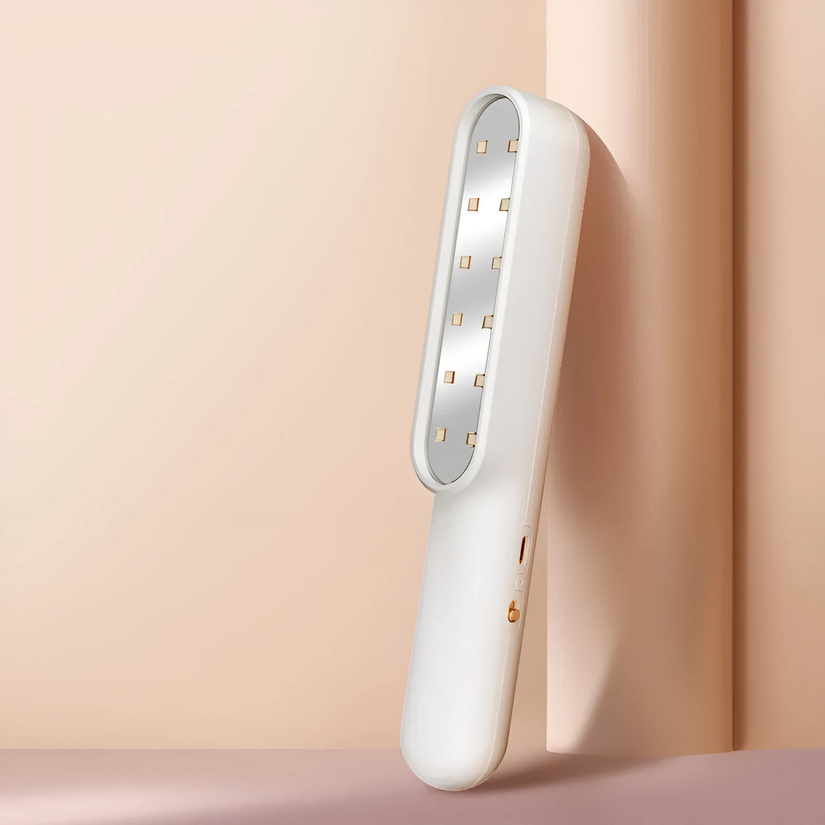 Handheld UV steriliser lamp 265nm rechargeable Type-C, pink and white, 219x34x40mm