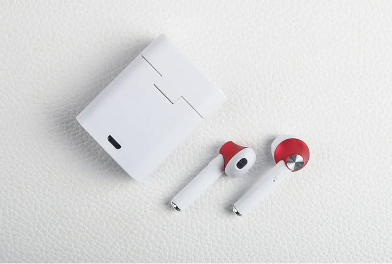 Sports Bluetooth headset with 10-metre wireless range and battery display for running, gym workouts, and calls in black, silver, gold, red, or rose gold colour options with stereo earbud design