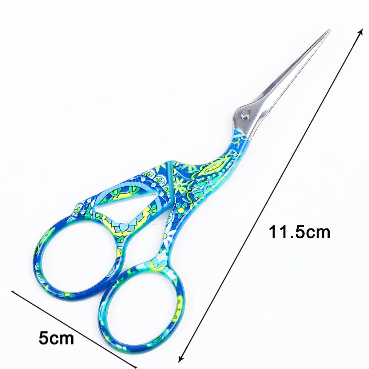 Elegant crane-shaped embroidery scissors crafted from premium stainless steel for precise, effortless cutting