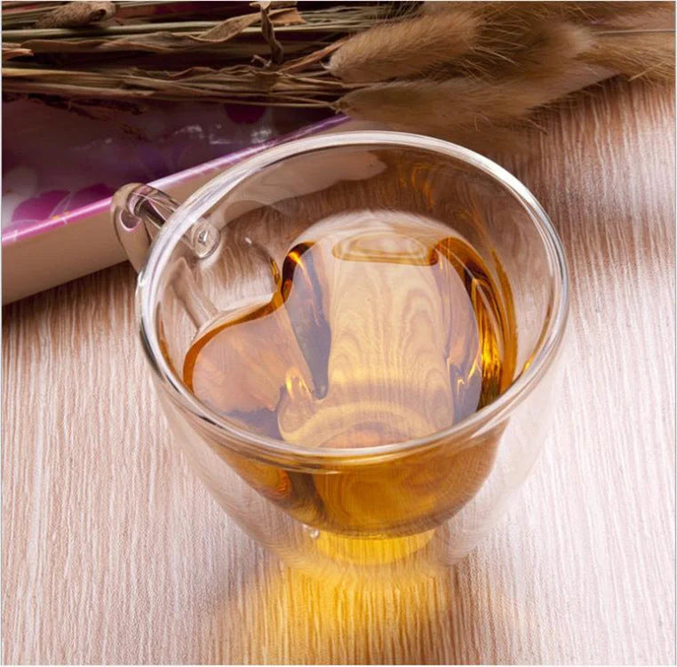3D double-layer panda cup with skull design for wine, featuring inner Christmas tree pattern