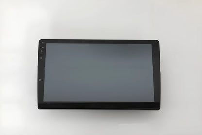 10.1 inch Android car head unit with touchscreen display showing GPS navigation interface