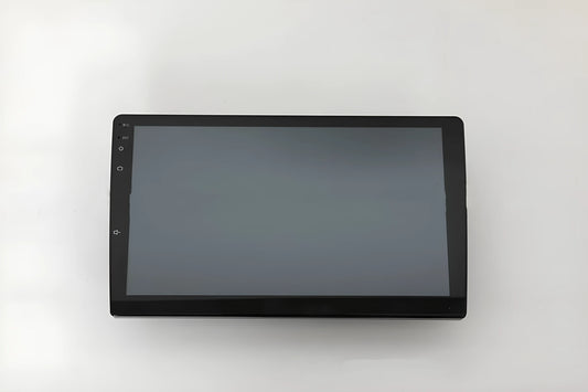 10.1 inch Android car head unit with touchscreen display showing GPS navigation interface