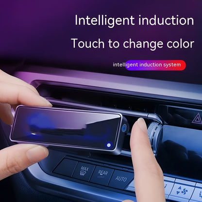 Black car air vent aroma diffuser with LED lighting and fragrance sticks
