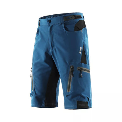 Men's MTB Cycling Shorts in navy blue with five-point design for off-road biking
