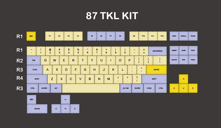 Retro style mechanical keyboard with colourful keycaps on a desk, showing USB cable connection.