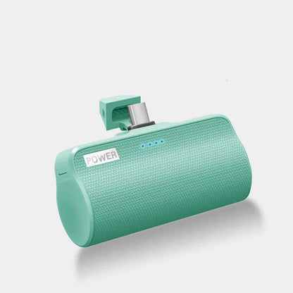Universal 3000mAh power bank in cylindrical aluminium shell with ABS case for Android Apple Type-C phones
