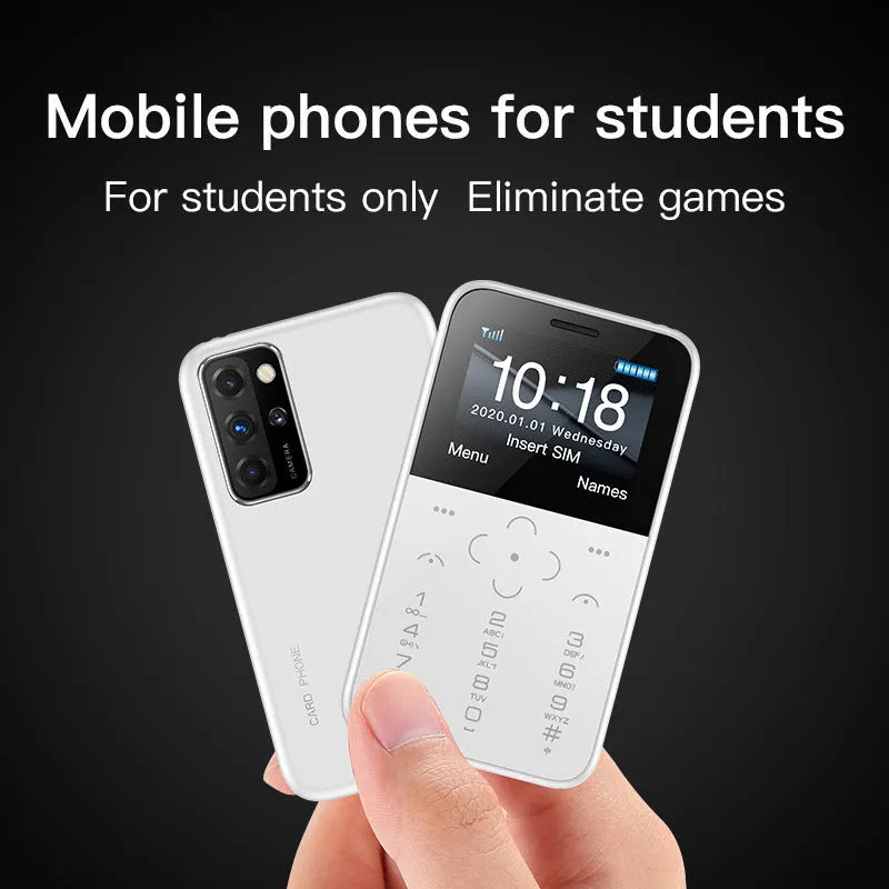 SOYES mini phone with 1.54-inch display, dual Nano SIM, 400mAh battery, shown in black