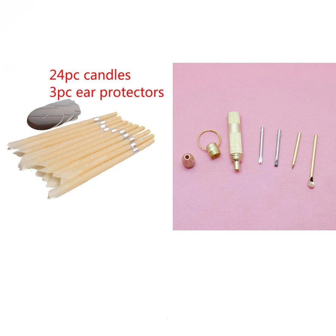 Premium beeswax ear candles with organic materials for soothing ear care and cleansing