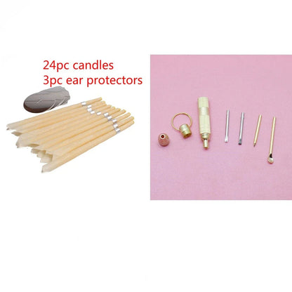 Premium beeswax ear candles with organic materials for soothing ear care and cleansing