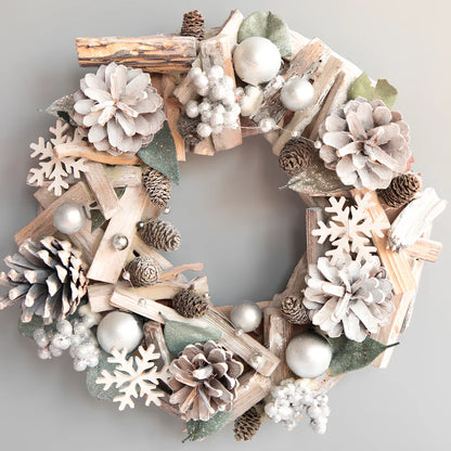 Nordic Porvoo Christmas wreath collection showing five size options from 18cm to 34cm in red and silver colours