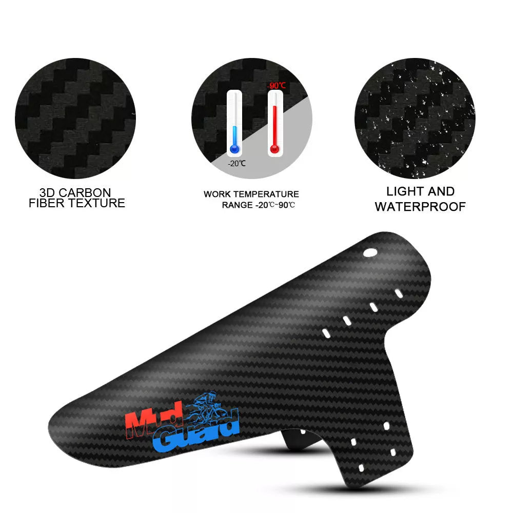 HT-11M carbon fibre pattern bicycle fender in various colours