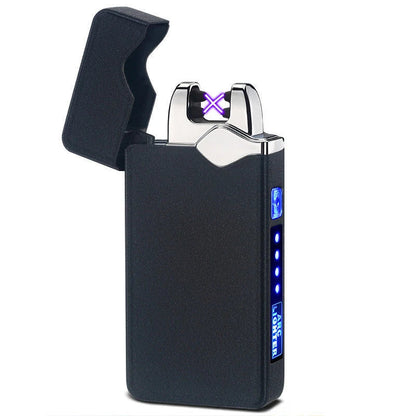 A premium, fingerprint-activated lighter with a sleek, ice-plated zinc alloy body for modern British consumers