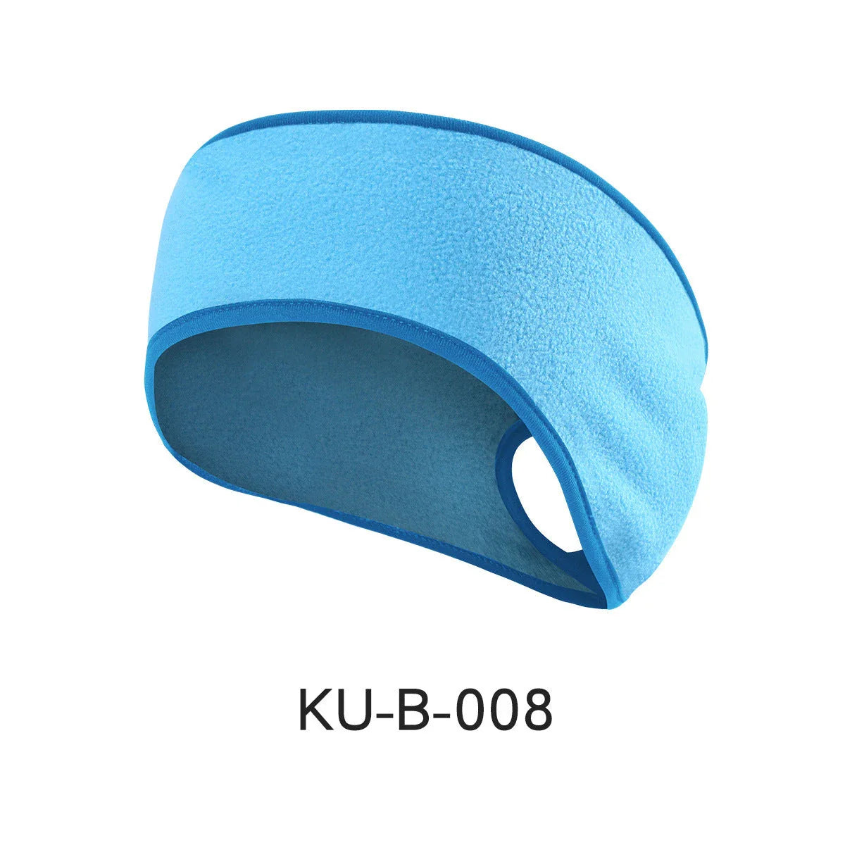 Thermal fleece sports headband with contoured design for full ear coverage, available in multiple colors