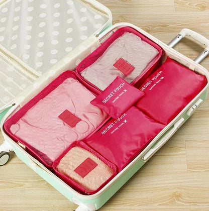 High-quality 6-in-1 waterproof travel organizer cubes in various colors for efficient packing and organization