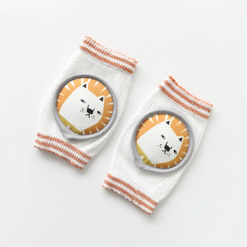 Breathable children's knee pads with cartoon animal designs for crawling protection