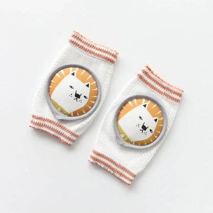 Breathable children's knee pads with cartoon animal designs for crawling protection