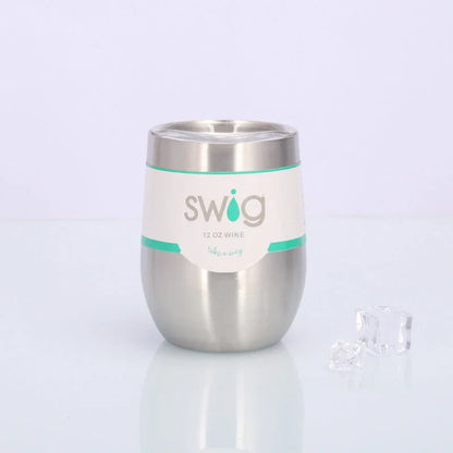 Insulated Stainless Steel Wine Tumbler - 12oz Double-Wall Vacuum Cup in Various Colors