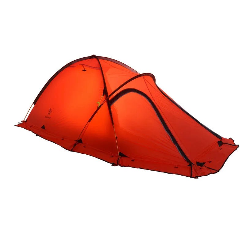Ultralight anti-storm camping tent with 8000MM waterproof outer, 8.5MM aluminium pole, 210x120x110cm, red and yellow