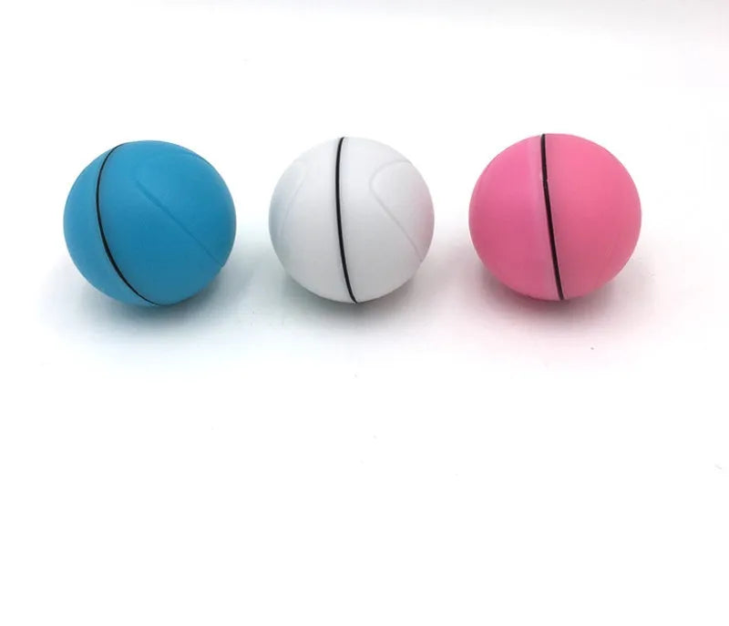 Transparent ABS green electric cat toy ball with laser light, 6.7-7cm diameter, USB rechargeable