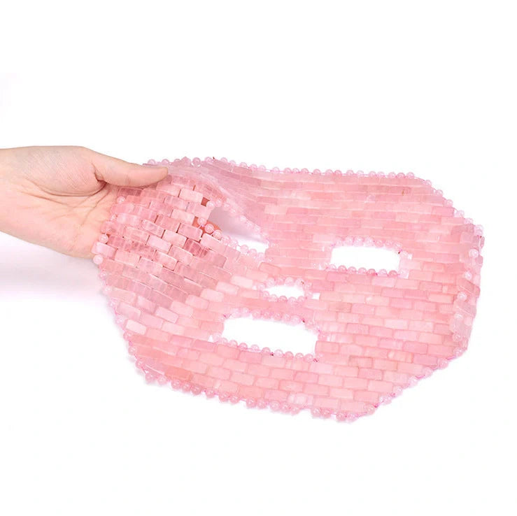 Jade facial massage mask with 247 sheets and 144 beads on 28x21cm surface