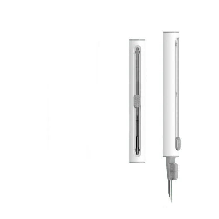 3-in-1 headphone cleaning pen with metal pick, sponge tip and brush for electronic device maintenance