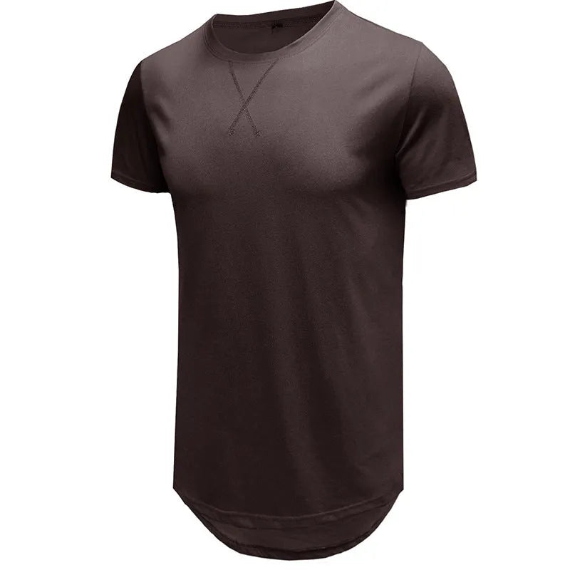 Men's slim fit short-sleeved cotton t-shirt in Army Green colour, showing front view.