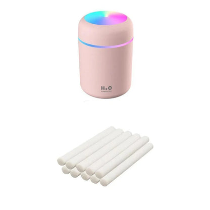 Compact and quiet bedroom humidifier with soothing colour-changing lights for a relaxing sleep environment