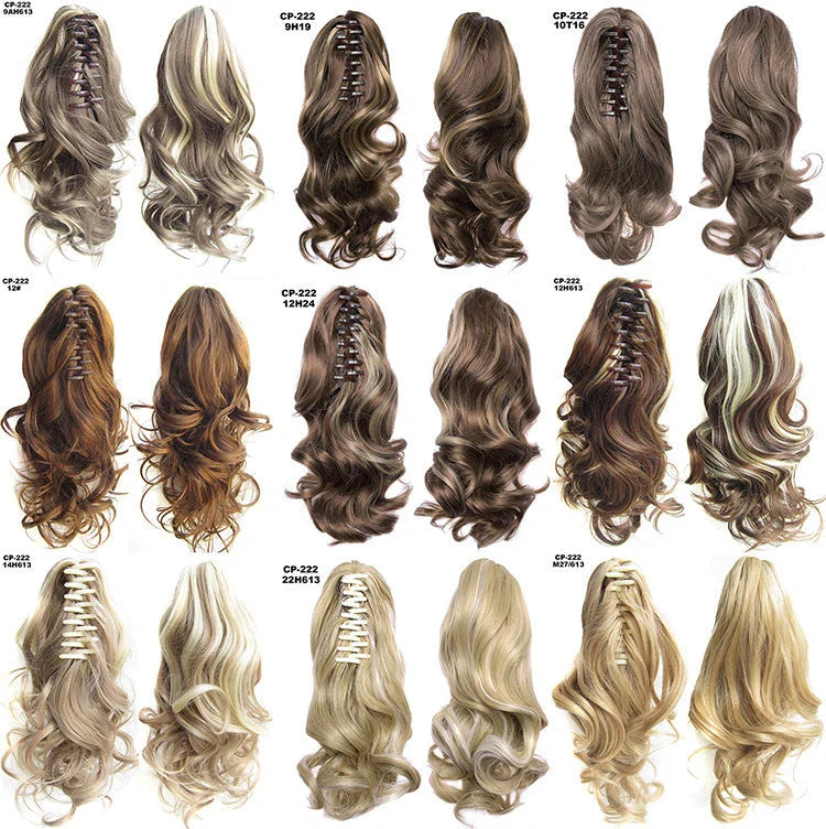 Stylish ponytail hair extension with natural-looking waves for a glamorous hairstyle