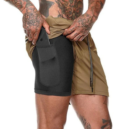 Premium compression shorts with pockets for men, perfect for gym and casual wear