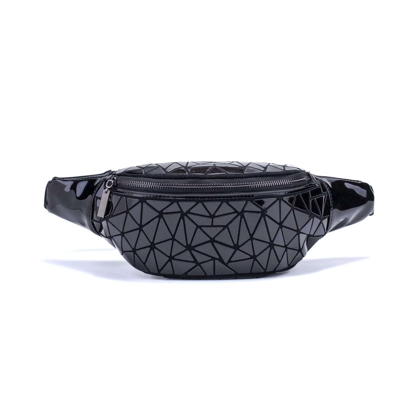 Stylish fanny pack with geometric design, available in multiple colors for hands-free, fashionable carry