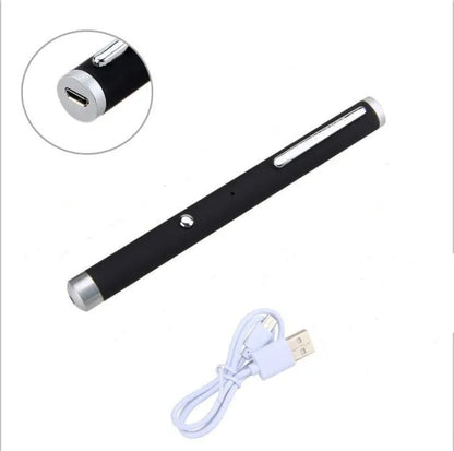 Green laser pointer pen showing beam projection with black, camouflage, and white colour options