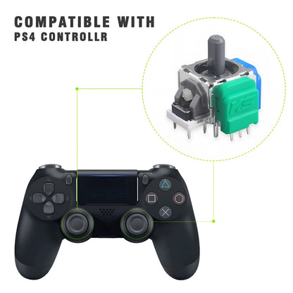 Single black Hall effect magnetic replacement joystick for PS5, PS4, Switch and XBOX controllers.