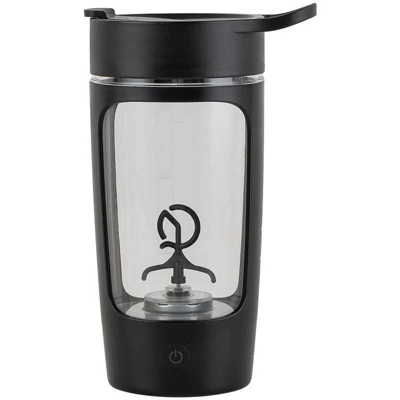 Portable juice blender in blue colour showing 650ml capacity markings and USB charging port