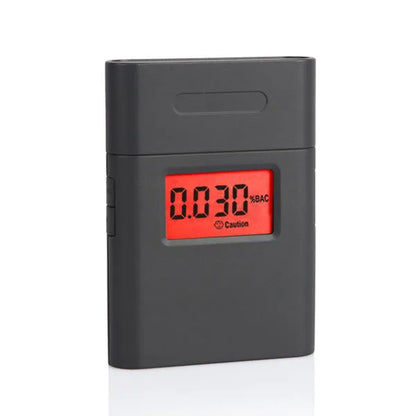 Black At-838 handheld personal alcohol breathalyser device.